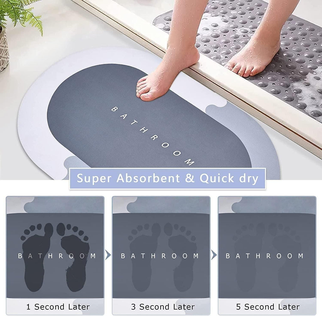 Quick Drying Water Soak Bathroom Mat & Water Absorbent Door Mat, Floor Mat, Doormat (Pack of 2)